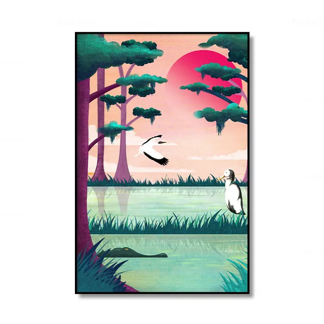 Картина на холсте Национальный парк больших Фолз плакаты и принты Настенная