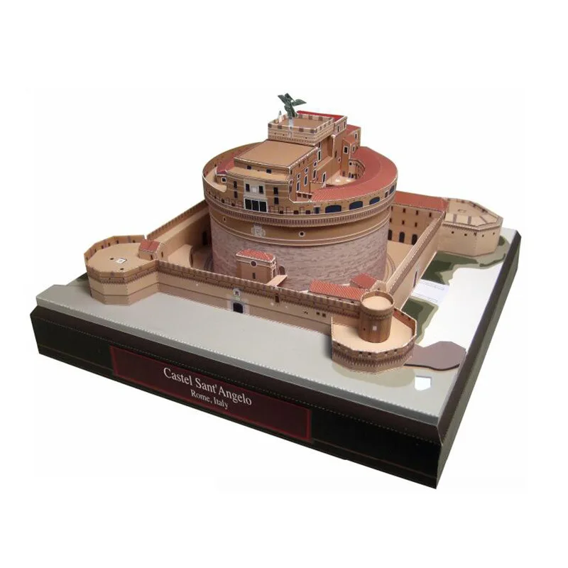 3D бумажная модель Castel Святого Анжело тали знаменитая игрушка ручной работы