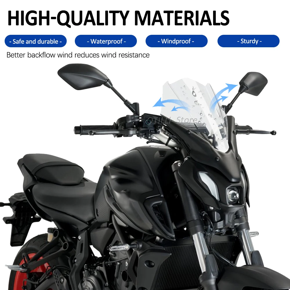 Новинка для Yamaha MT-07 2021- MT07 MT 07 mt07 аксессуары мотоциклов ветровое стекло отражатель