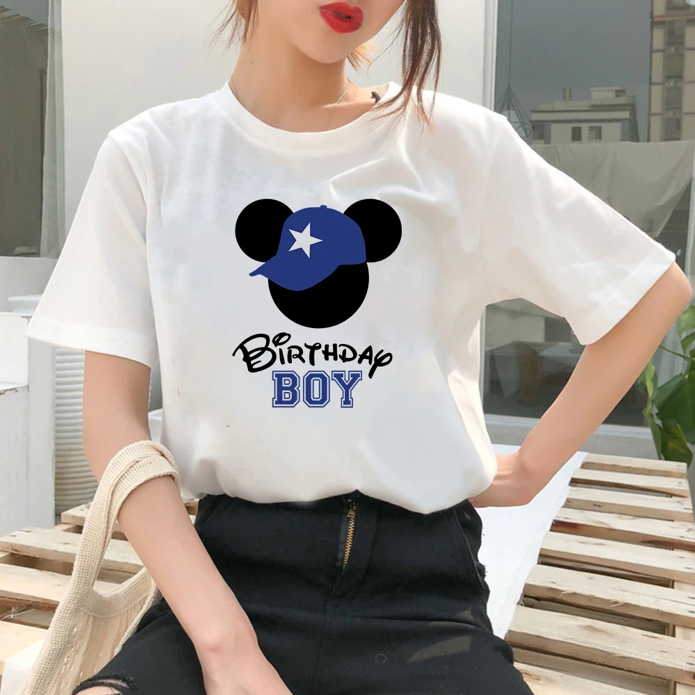 

Mickey Mouse Tomboy Style Women's T-Shirts 2021 Summer Top Girls Can Do Anything Short Sleeve Fashion European Disney Street