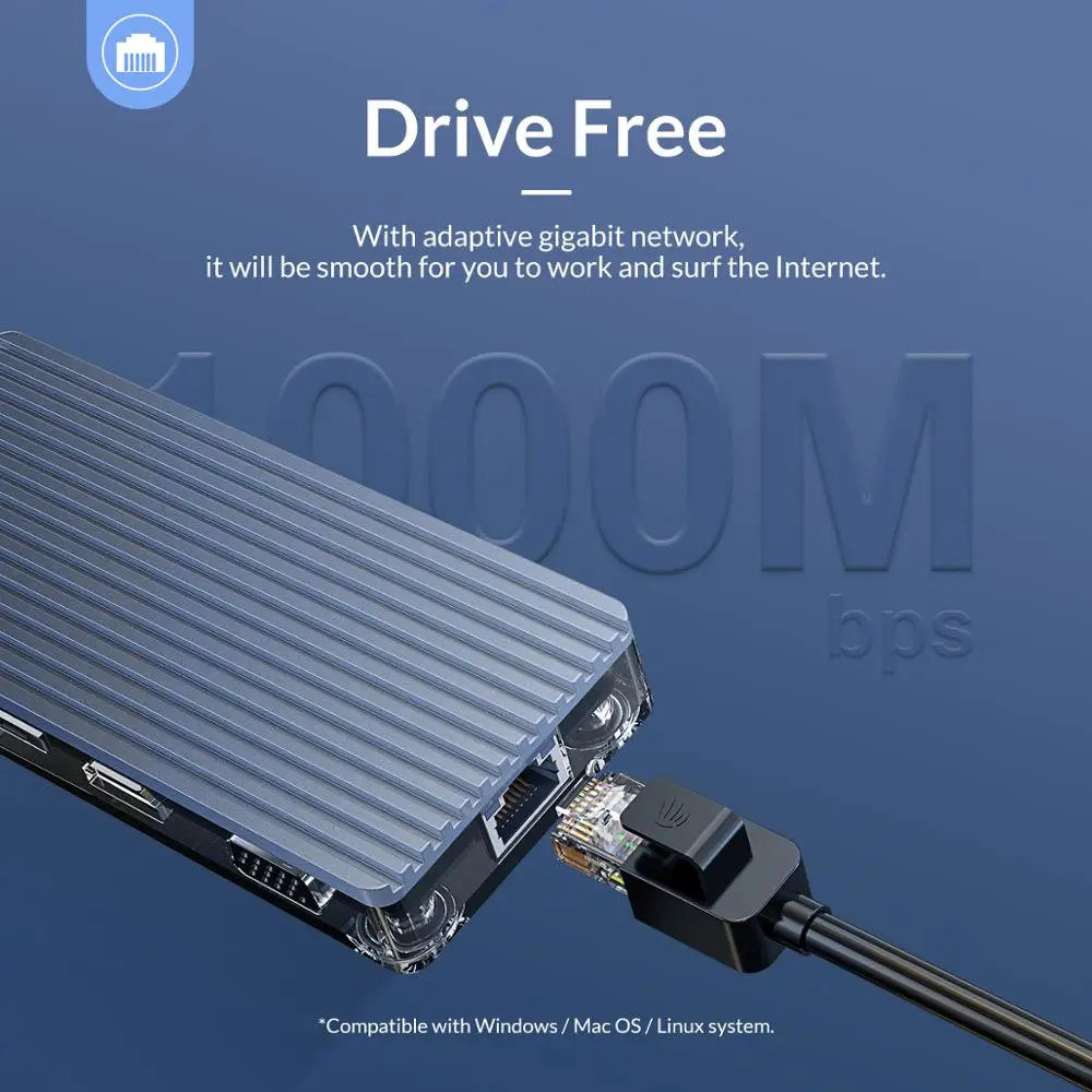 

USB C HUB Type C to Multi USB 3.0 PD RJ45 Carder Reader Adapter Dock Splitter for MacBook Pro Accessories