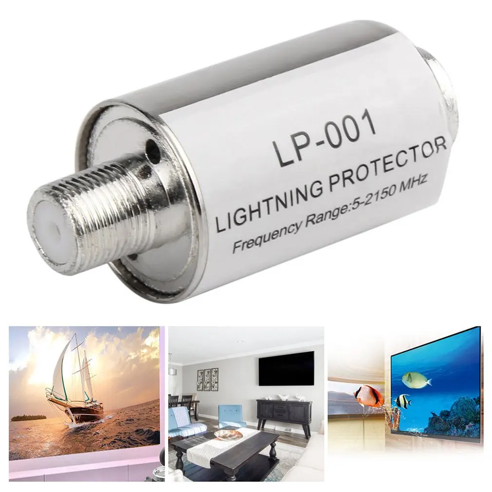 5-2150MHz Lightning Arrester Low Insertion Loss Surge Protecting Devices For CB Ham Receiver & TV Lightning-proof Gadgets