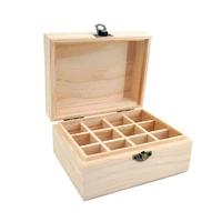 12 grids wooden essential oil natural pine wood aromatherapy boxes 5 15ml for home decor handmade crafts