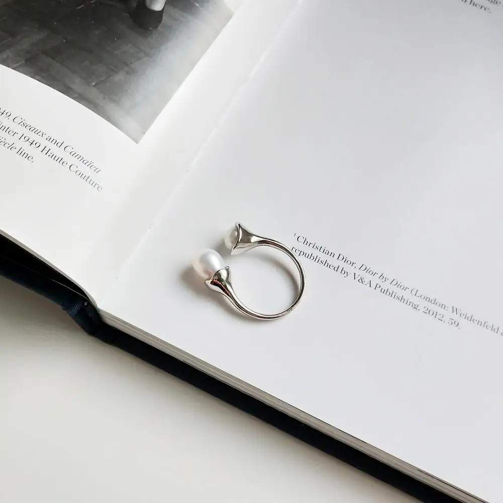 Женское кольцо Kinel из стерлингового серебра S925 пробы простое в форме