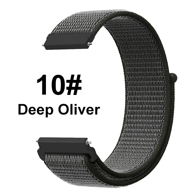 Deep Oliver UEBN 20 мм 22 мм нейлоновый спортивный ремешок для Garmin Vivoactive 3 4 Venu/GarminMove/Forerunner 245 645 ремешок для наручных часов - Цвет ремешка: Deep Oliver