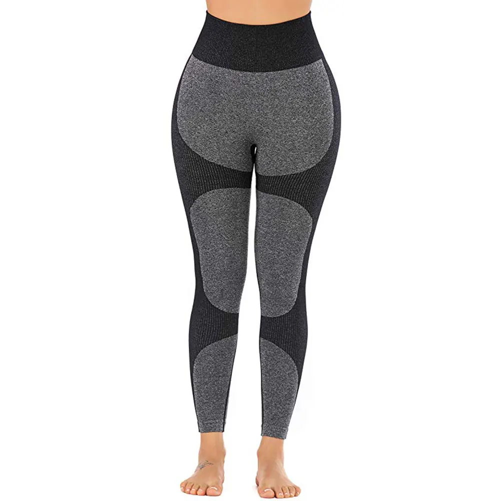 Женские Бесшовные Леггинсы для йоги с завышенной талией компрессионные брюки