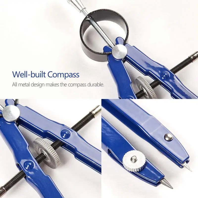 2 шт. компасы для рисования с замком математический лук металлический Компас