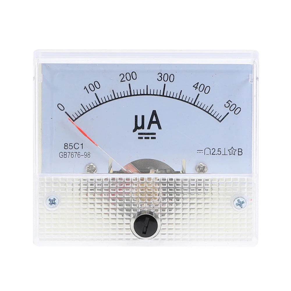 DC 85C1-UA аналоговый измеритель тока 30uA 50uA 100uA 200uA 500uA Аналоговый Амперметр Панель