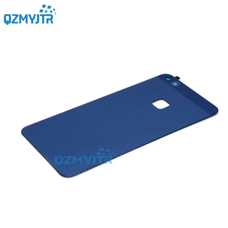 Для Huawei P10 Lite стекло задняя крышка корпус батарея Крышка задняя дверь Чехол глянцевый для Huawei NOVA Lite Замена запчастей - Цвет: back cover  blue