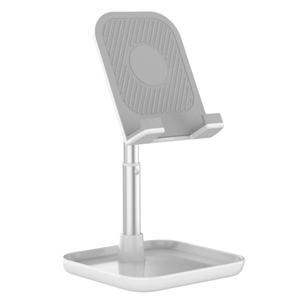 

Cell Phone Stand Height Angle Adjustable Telescopic Desktop Aluminum Metal Phone Holder LHB99