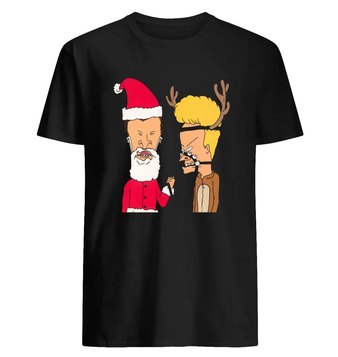 

BEAVIS AND BUTTHEAD CHRISTMAS COSTUME Non-Allergenic Cotton T-Shirts for Boy & Girl, Short Sleeve (Unisex Tees)New