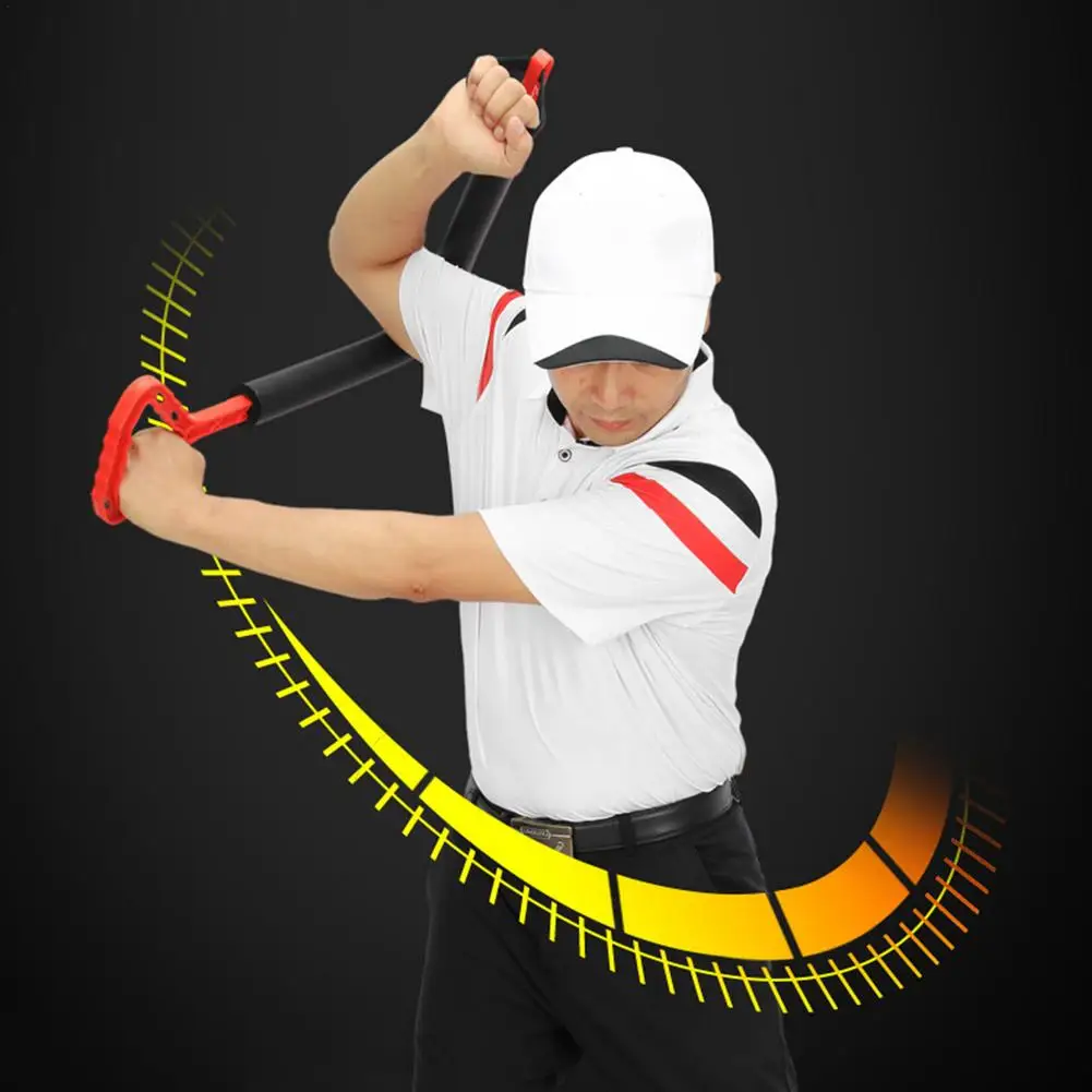 

The New Composite Plastic Golf Swing Trainer 45cm Red Fluorescent Green Indoor Swing Plane Motion Corrector Training Tool