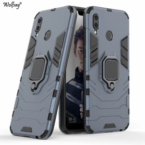wolfsay for huawei honor play case honor play car holder armor cases hard pc soft silicon cover for huawei honor play cor l29 free global shipping