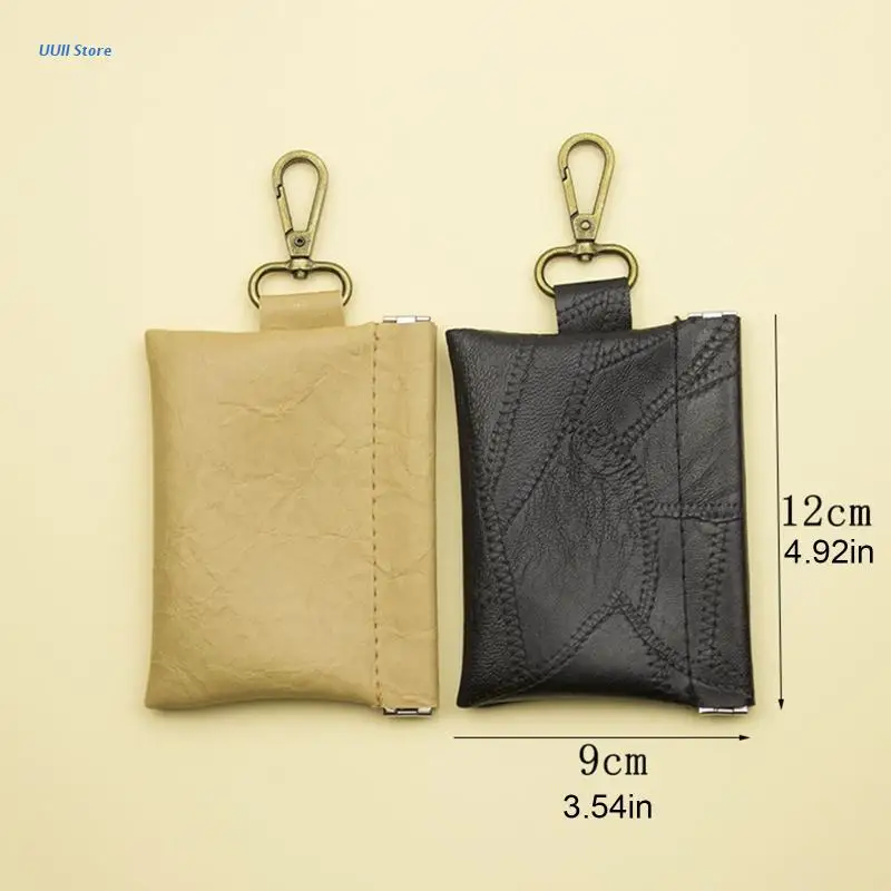 

Portable PU Leather Coin Card Key Ring Wallet Pouch Mini Purse Change Bag