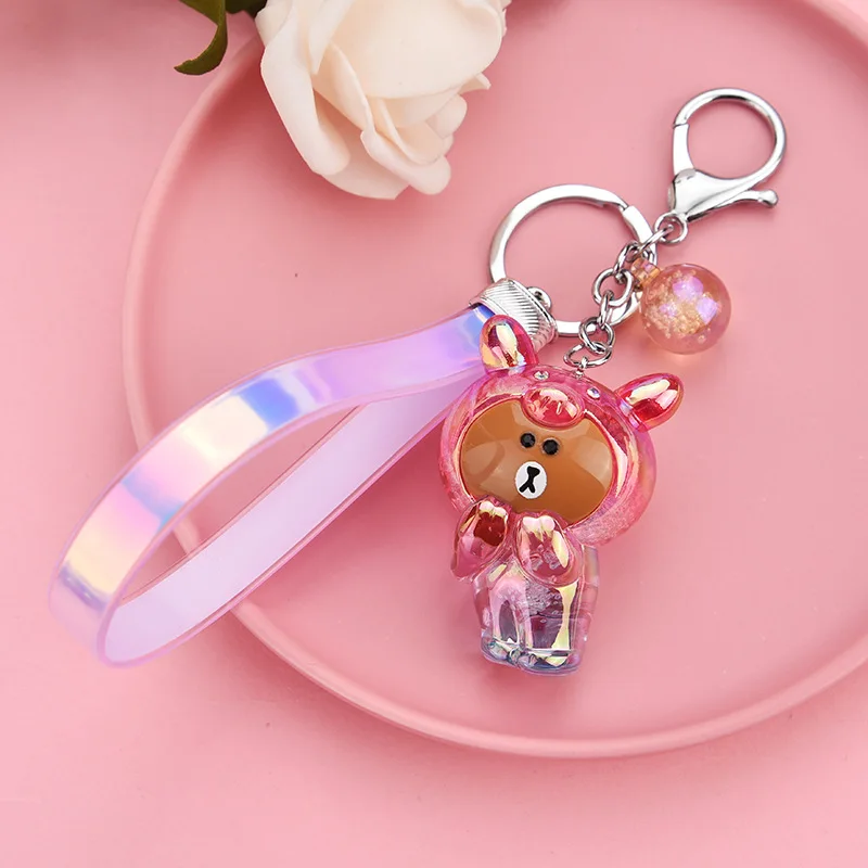 Корейский пузырьковый акриловый брелок с милым медведем креативная подвеска