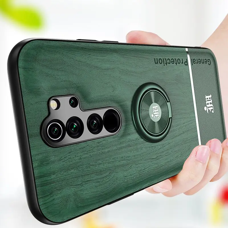 For Xiaomi Redmi Note 8 9 10 Pro Cover Redmi K20 For Xiaomi Mi 9t  Note 10 Pro Cc9 Pro 10 Ultra Wood Grain Leather Splicing Case