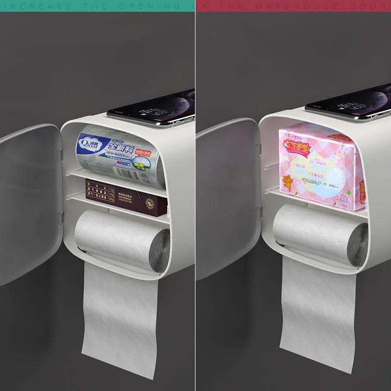 Водонепроницаемый держатель туалетной бумаги для ванной комнаты настенный ящик
