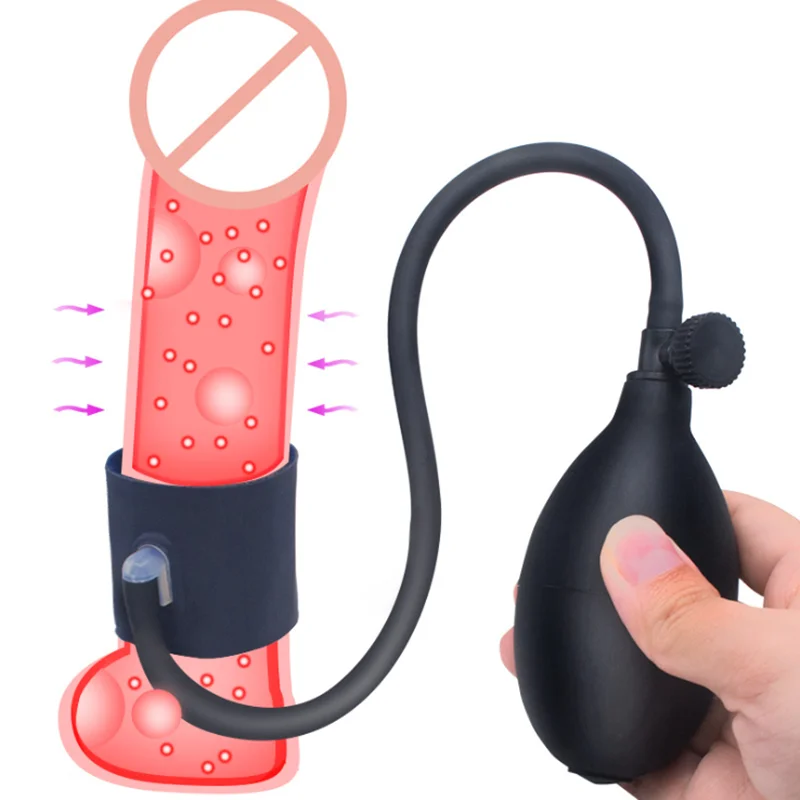 Надувное кольцо на пенис насос для эрекции секс-игрушки - Цена: 350.78