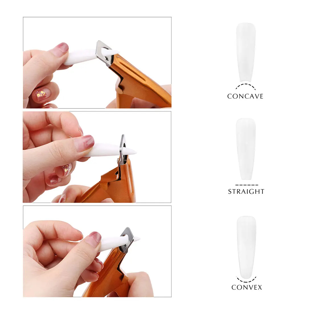 

Stainless Steel Fake Nail Cutter Nail Art Clipper type U False Nail Tips Edge Cutters Acrylic Nail scissors Manicure Tools