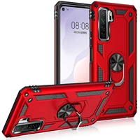 shockproof armor phone case for huawei p40 lite mate40 lite psmrt 2020 stand magnetic ring kickstand bumper hard pc cove