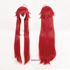 Школьные парики DxD Rias Gremory, парик длиной 100 см, красные термостойкие синтетические волосы, парик для косплея + шапочка для парика