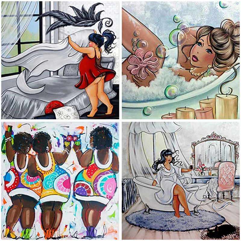 

Cartoon Lady DIY Cool Animal Craft 5D Diamond Painting Full Round & Square Resin Mosaic Embroidery Cross Stitch Kits Art Gift