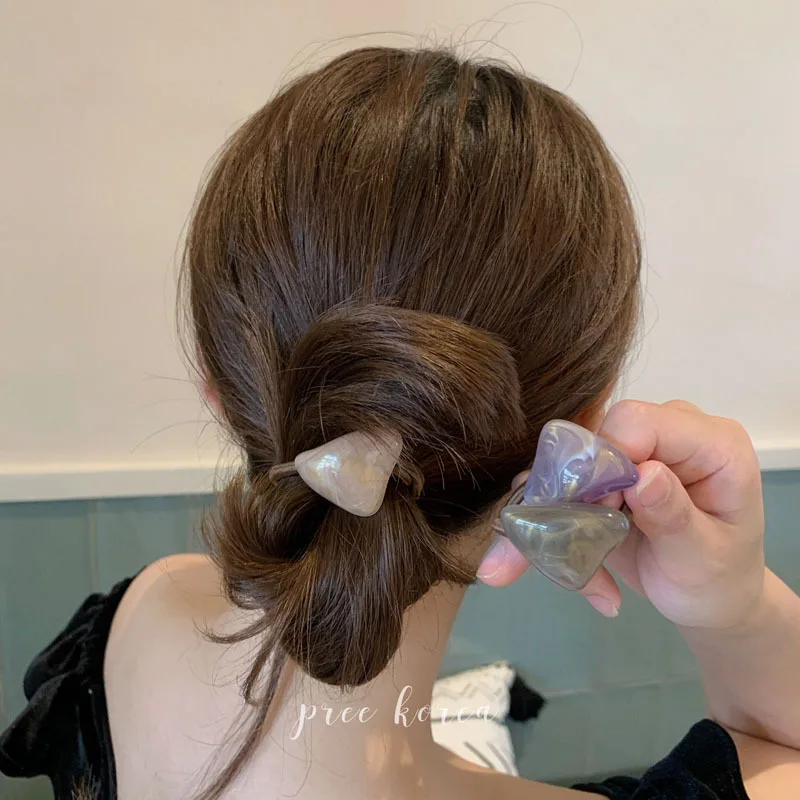 Korea Smoke Acrylic Minimalist All-match Basic Hair Ponytail Dongdaemun Hair Tie Head Rope Jewelry