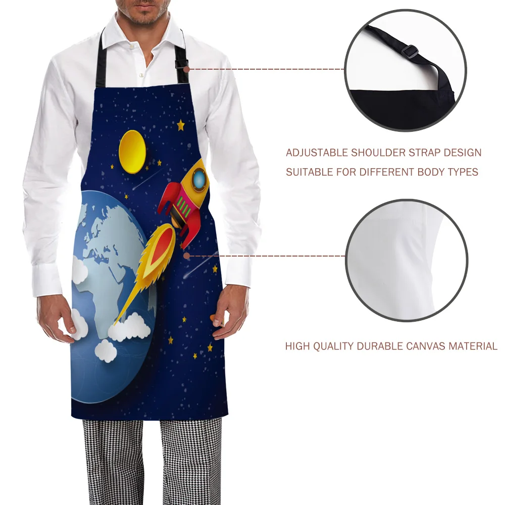 Кухонный Фартук Tophome регулируемый брезентовый фартук без рукавов с изображением