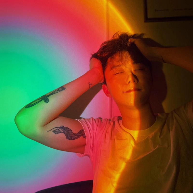 

Hot Selling Halo Zonsondergang Lamp Netto Rode Zonsondergang Lamp Vloerlamp Tafellamp Gast Slaapkamer Projectie Zonsondergang