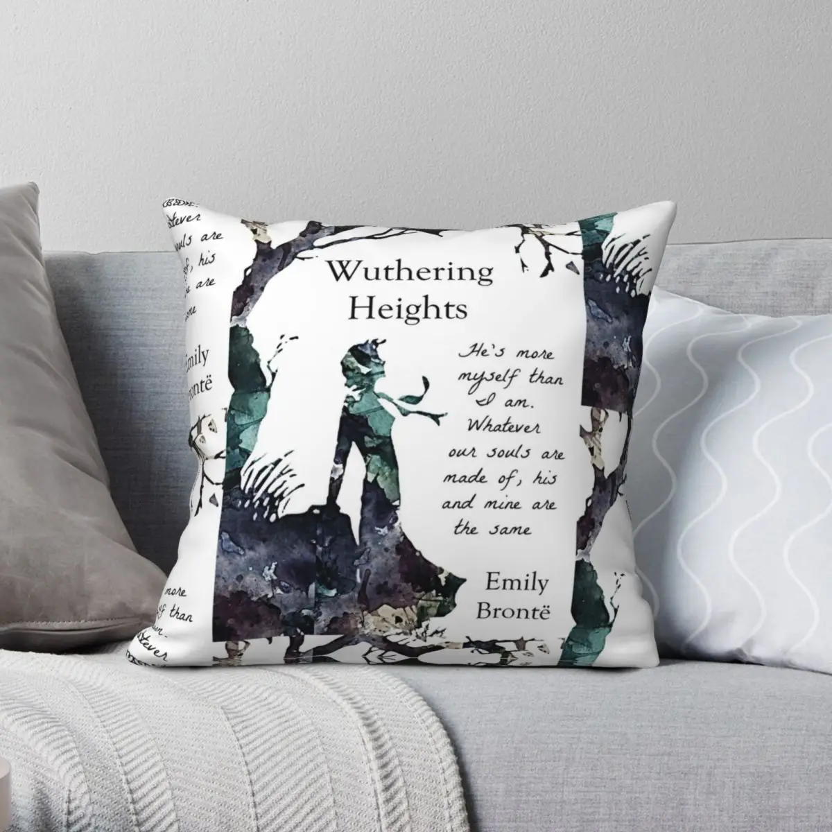 

Wuthering Heights Emily Bronte Square Pillowcase Polyester Linen Velvet Zip Decor Pillow Case Sofa Cushion Cover