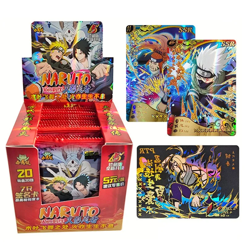 Tarjetas de Naruto Uzumaki Uchiha Sasuke Tcg, carta, Uzumaki, Sasuke, Haruno, Sakura, Hatake, Kakashi, regalo para ni&ntilde;os-1