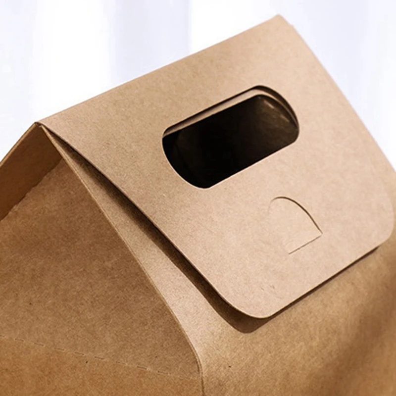 

100 Pcs Candy Gift Treat Bags for Xmas Party Supplies Handy Paper Bag Baking Packaging Bag, 50 Pcs S & 50 Pcs M