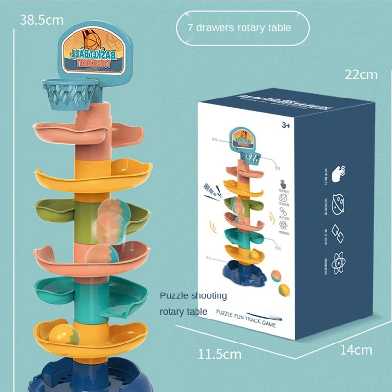 

Montessori Baby Toys 13 24 Months Stacking Blocks Toy Toddler Stack Tower Basketball Balls For Boy 1 Year Old Girl Birthday Gift