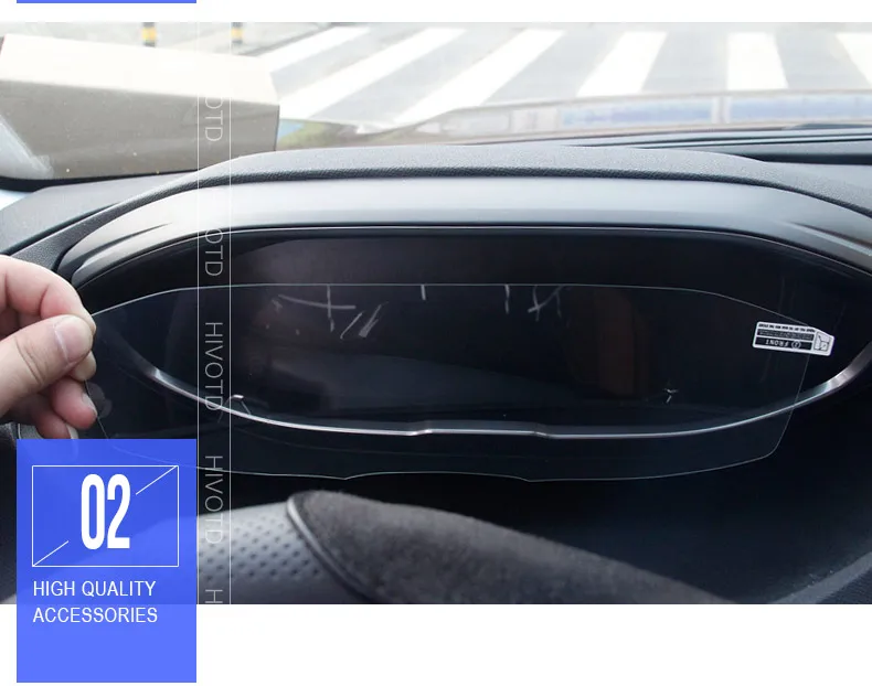 Hivotd для peugeot 3008 5008 приборной панели автомобиля Закаленное стекло протектор экрана прозрачная Центральная пленка аксессуары для интерьера