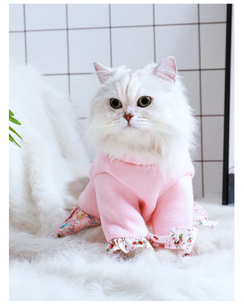 HOOPET Одежда для кошек собак осень зима теплая одежда для домашних животных свитер платье для маленьких собак кошки костюм для чихуахуа кошка пальто костюм