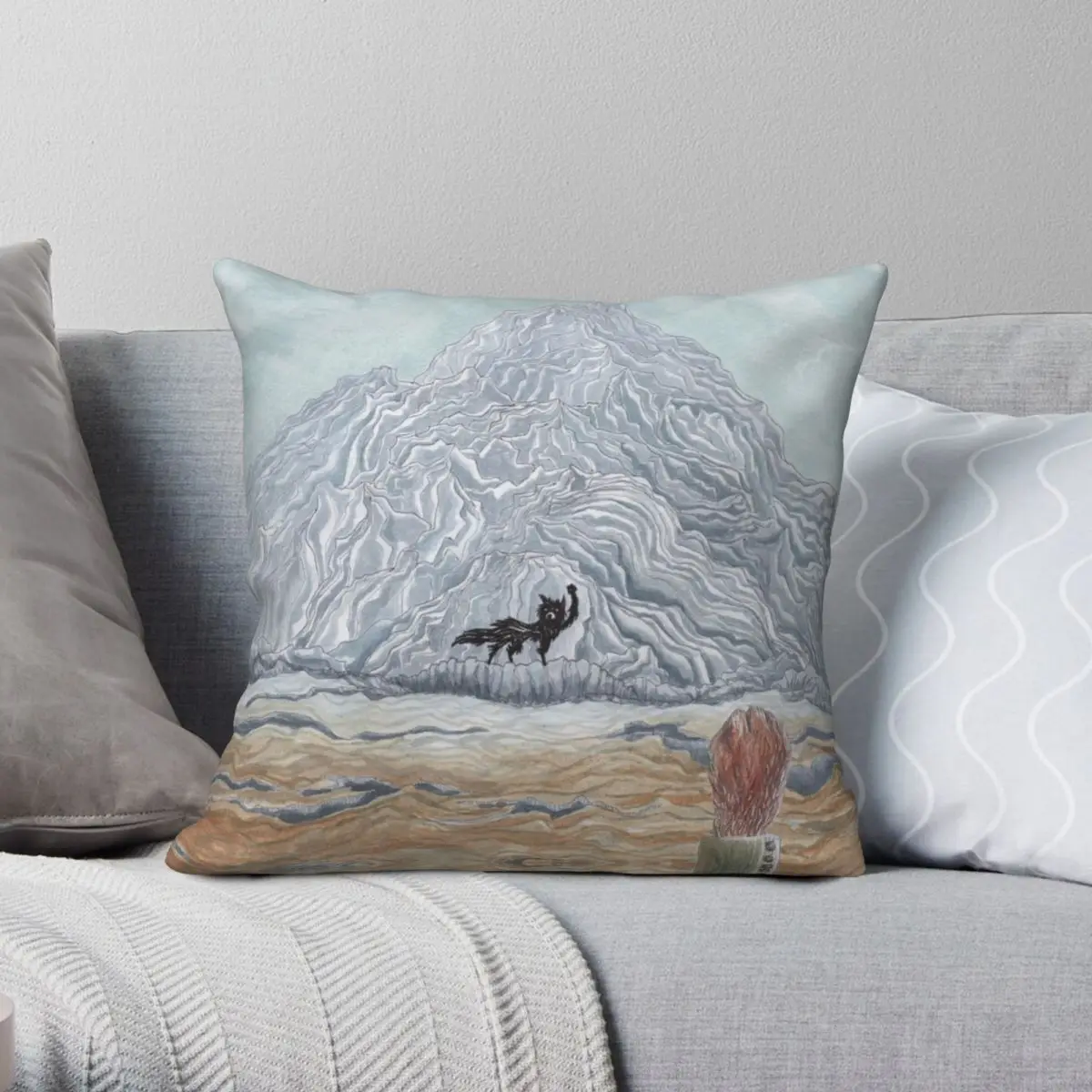 

The Winter Wolf Fantastic Mr Fox Square Pillowcase Polyester Linen Velvet Zip Decor Throw Pillow Case Home Cushion Cover 45x45