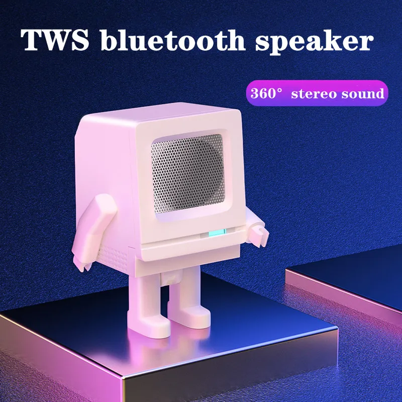 Z03 маленький робот беспроводной Bluetooth динамик мини портативный стерео сабвуфер TWS