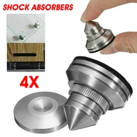4pcs brass shock absorbers speaker spike pad base amplifier isolation cone stand feet shockproof absorb nail anti shock