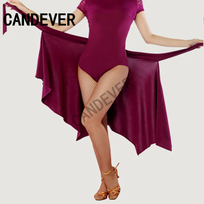Latin Dance Skirt Red / Black irregular Cha Cha/Rumba/Samba/Tango Dresses For Dancing Practice/Performamnce Dancewear | Тематическая