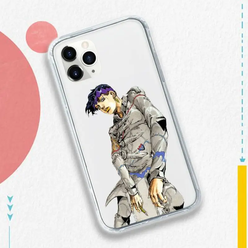 

anime cortoon JOJOS BIZARRE Phone Case Transparent soft For iphone 5 5s 5c se 6 6s 7 8 11 12 plus mini x xs xr pro max