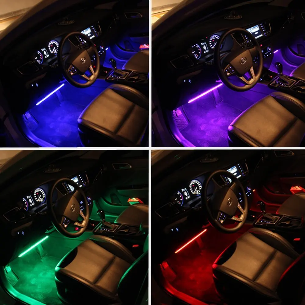 Автомобильная светодиодная ленсветильник 48 светодиодов Bluetooth управление через