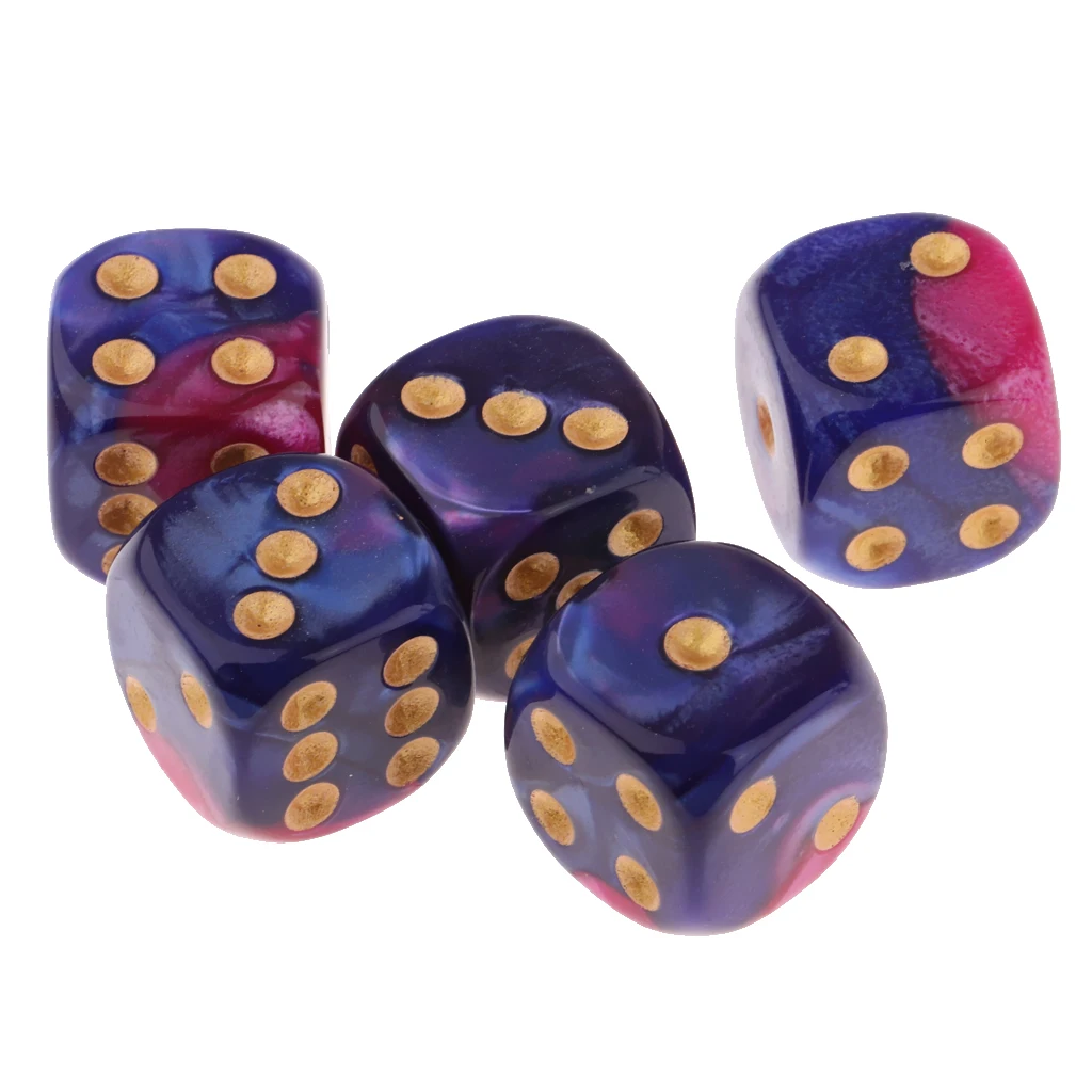 

5 Pieces Polyhedral Dice Double-Colors Polyhedral Game Dice for RPG Pathfinder