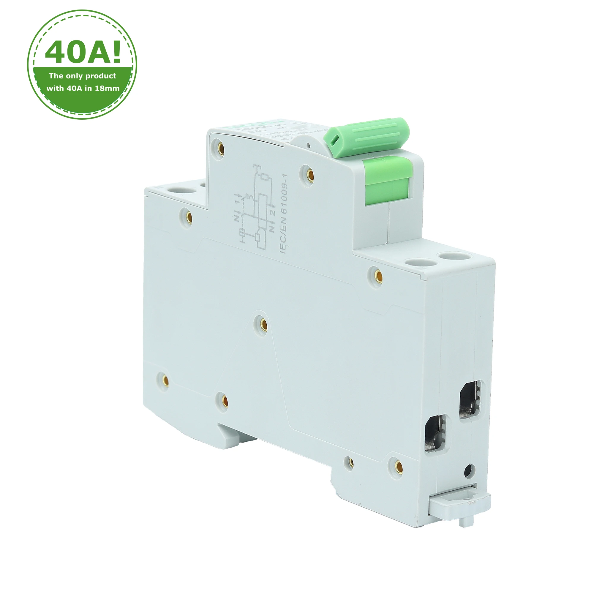 

Type A 6KA 18mm RCBO 40A 10mA 30mA Residual Current Circuit Breaker with Over Current and Leakage Protection Differential TOBNS