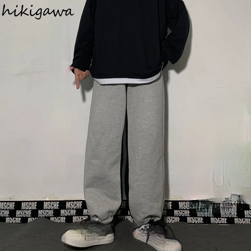 

Hikigawa Y2k Pants Joggers Women Plus Size Vintage Patchwork Men Trousers for Female Mujer Pantalones 2021 Harajuku Fashion Pant