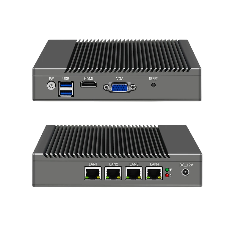 Intel AES-NI N3160 J3455 Quad Core 8GB 4LAN 2USB брандмауэр мини-компьютер Pfsense Openwrt Centos Ubuntu Vyos |