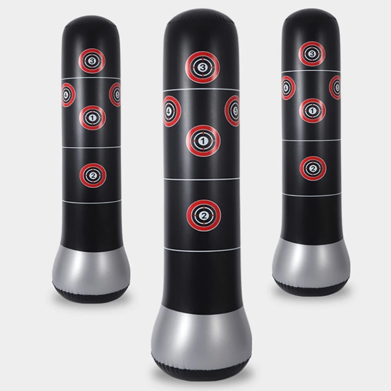 

Digital Bullseye Print Fitness Heavy Punching Bag Inflatable Fight Exercise Speed Stand Tower Freestanding Children Play