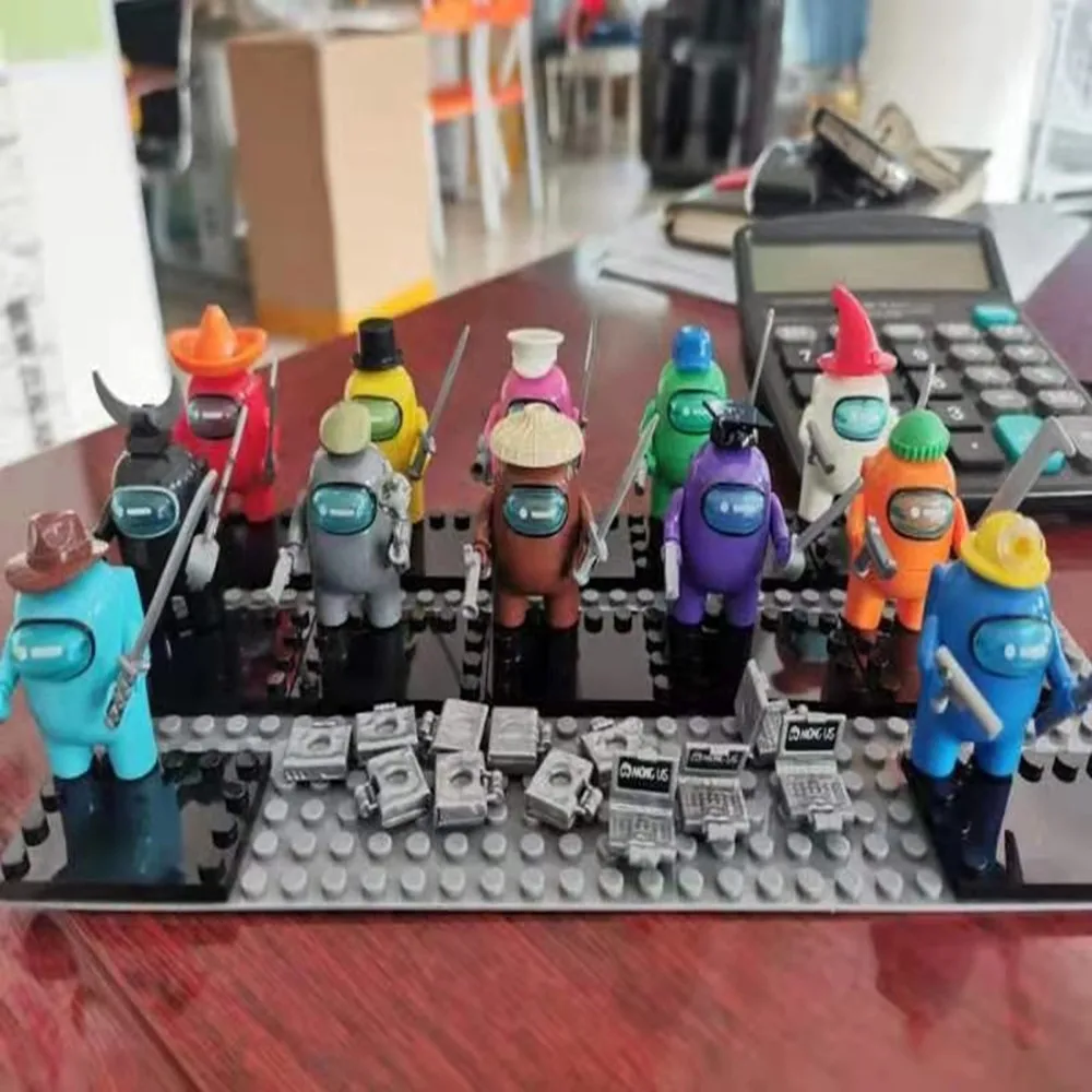 

Among Us Building Blocks Game Assembly Model Creativity Action Figure Doll Assembled Children Toy Christmas Gift anime character