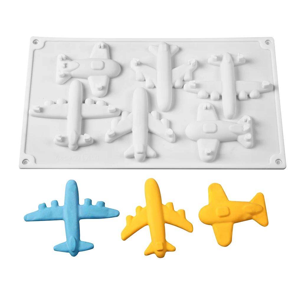 

3D Airplane Baking Mould Aircraft Silicone Ice Cube Trays Chocolate Candy Fondant Decorating Mold Jelly Soap Whisky Bar Tools