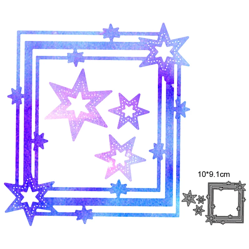 

metal cutting dies cut die mold stars background frame decoration Scrapbook paper craft knife mould blade punch stencils dies