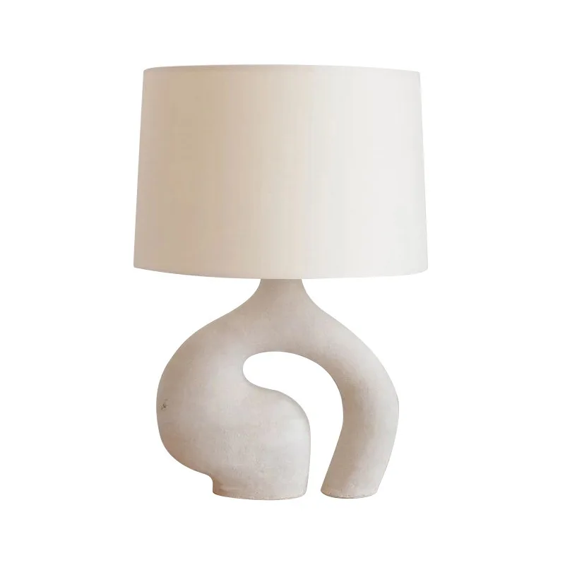 

Modern minimalist creative table lamp fabric living room bedroom bedside study art table lamp